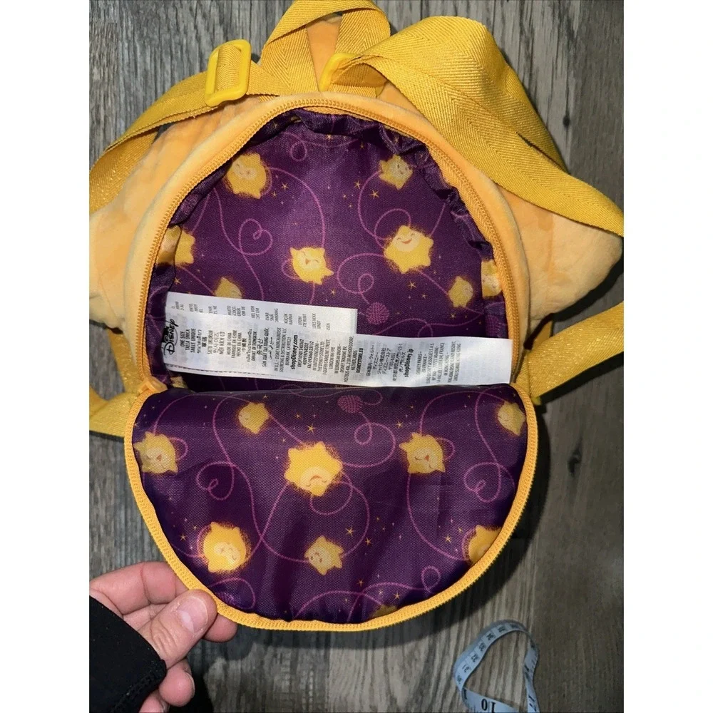 Disney Wish Star Kids Plush‎ Mini Backpack Bag Yellow Gold 12